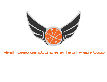 basketball with wings logo