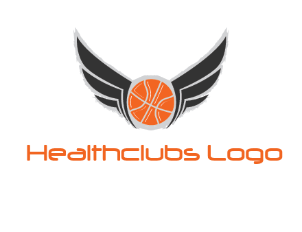 basketball with wings logo