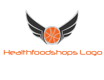 basketball with wings logo