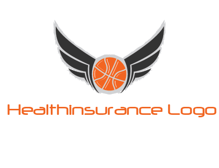 basketball with wings logo