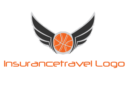 basketball with wings logo