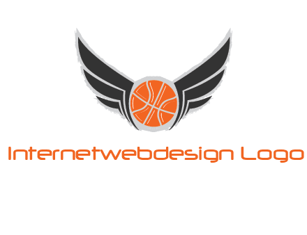 basketball with wings logo