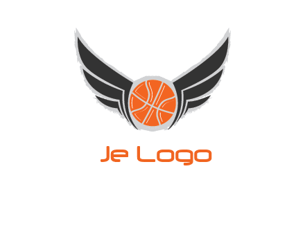 basketball with wings logo