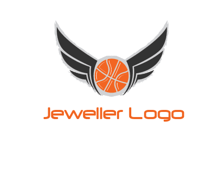 basketball with wings logo