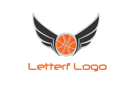 basketball with wings logo