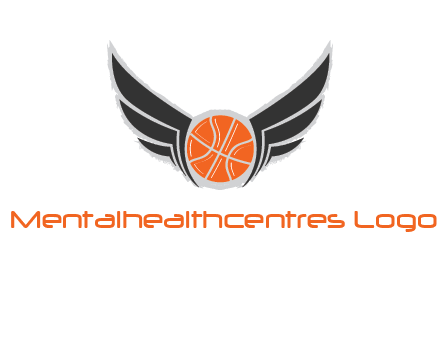 basketball with wings logo