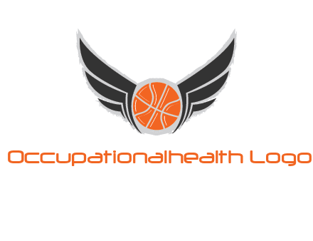 basketball with wings logo