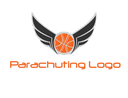 basketball with wings logo