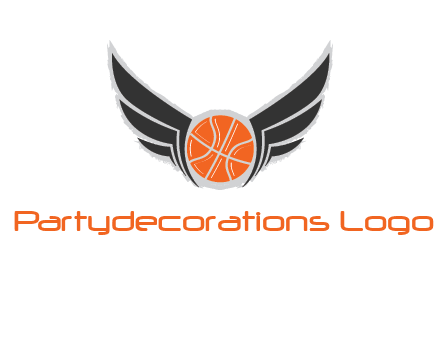 basketball with wings logo