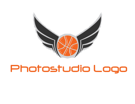 basketball with wings logo