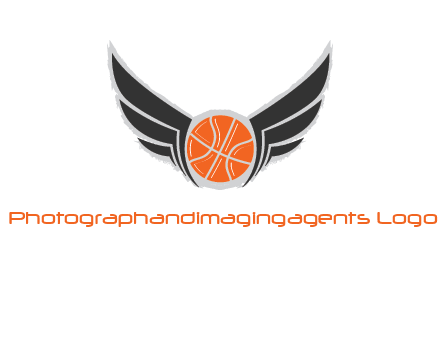 basketball with wings logo