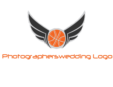 basketball with wings logo