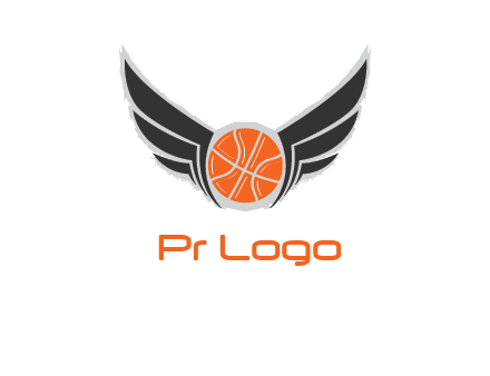 basketball with wings logo