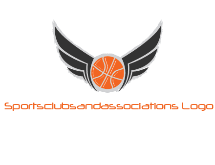 basketball with wings logo