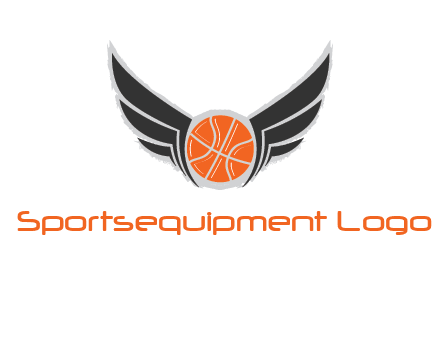 basketball with wings logo