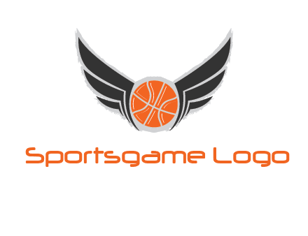 basketball with wings logo