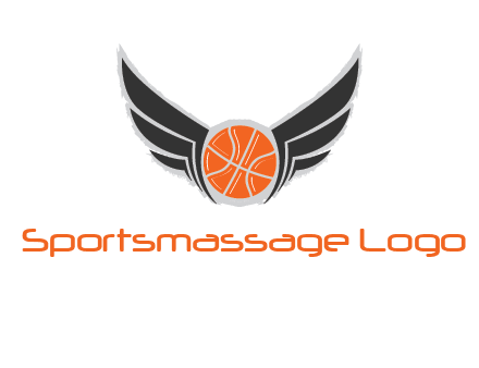 basketball with wings logo