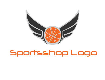 basketball with wings logo