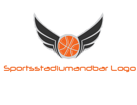 basketball with wings logo