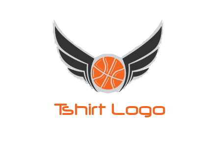 basketball with wings logo