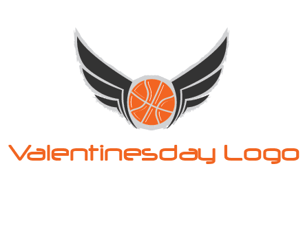 basketball with wings logo