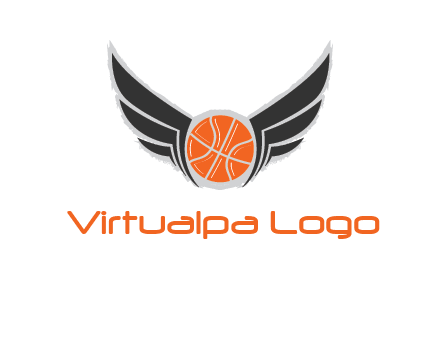 basketball with wings logo