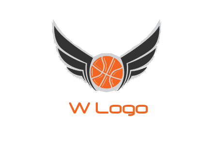 basketball with wings logo