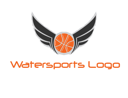 basketball with wings logo