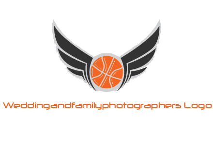 basketball with wings logo