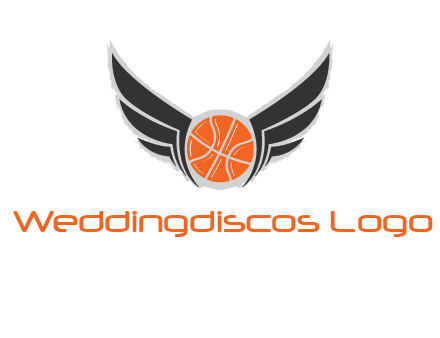 basketball with wings logo