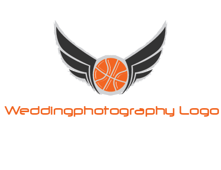 basketball with wings logo