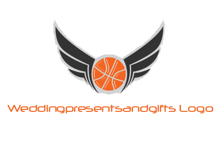 basketball with wings logo