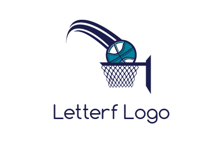 basketball in hoop logo