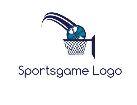 basketball in hoop logo