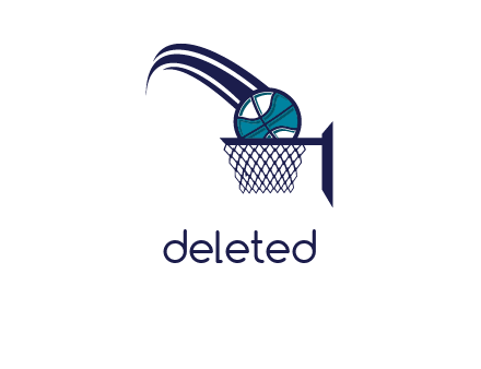 basketball in hoop logo