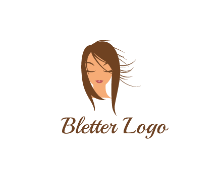 face illustration in beauty spa logo