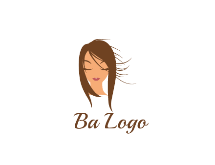 face illustration in beauty spa logo