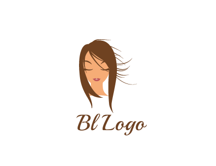 face illustration in beauty spa logo