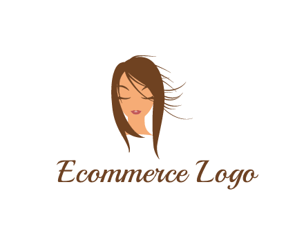 face illustration in beauty spa logo