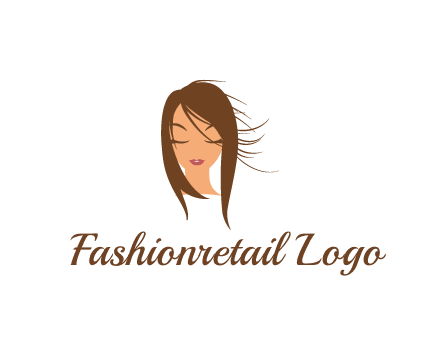 face illustration in beauty spa logo