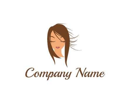 face illustration in beauty spa logo