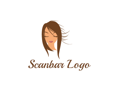 face illustration in beauty spa logo