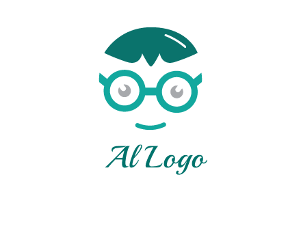 smiling face with glasses logo