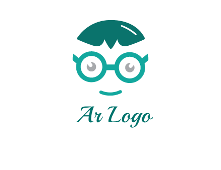 smiling face with glasses logo