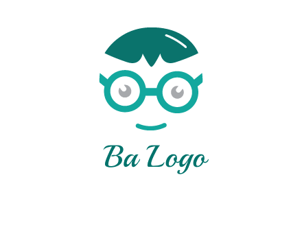 smiling face with glasses logo