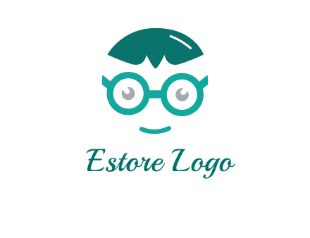 smiling face with glasses logo