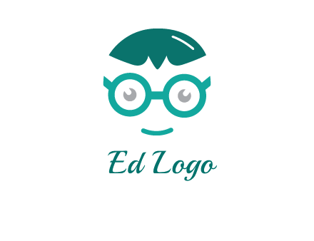 smiling face with glasses logo