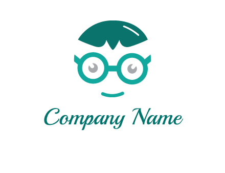 smiling face with glasses logo