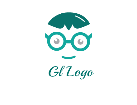 smiling face with glasses logo