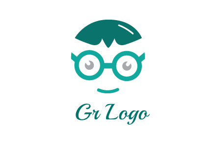 smiling face with glasses logo